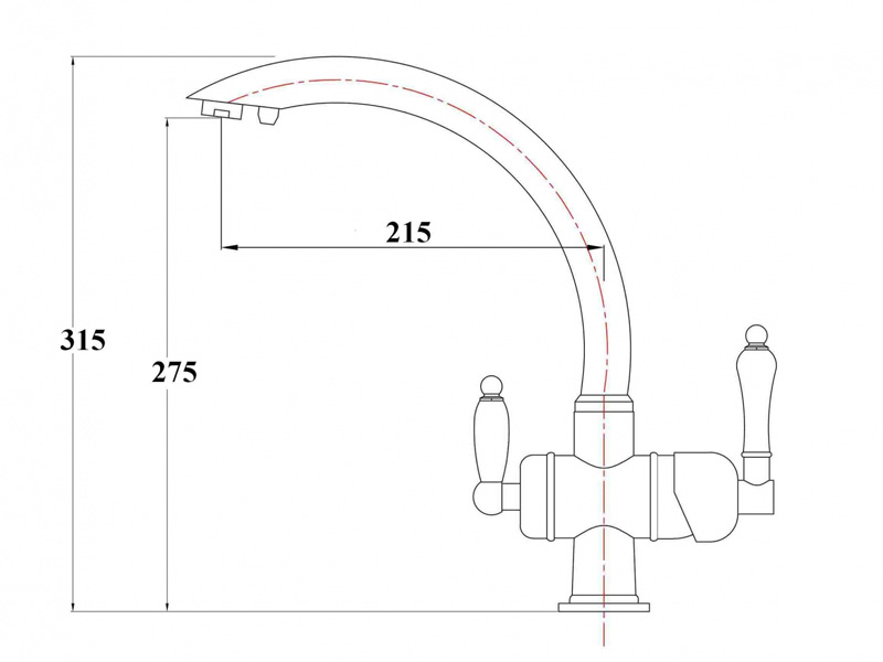 Купить Смеситель Zorg Clean Water ZR 327 YF BR для кухни под фильтр, цвет бронза