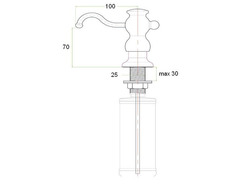 Купить Дозатор жидкого мыла Zorg Inox ZR-25 КВАРЦ, цвет кварц