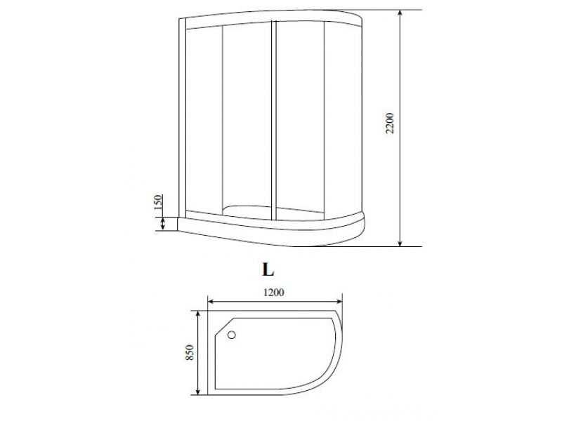 Купить Душевая кабина Timo Standart T-1102 120 x 85 см