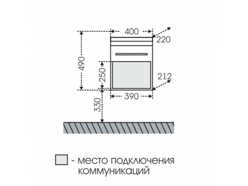 Купить Тумба под раковину СаНта Омега 40 207036, подвесная, цвет белый