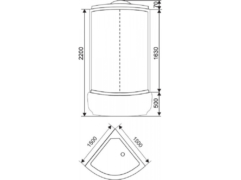 Купить Душевая кабина Arcus AS-116, 150 x 150 см, стекла серые тонированные