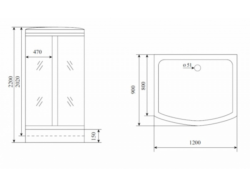 Купить Душевая кабина Timo Comfort T-8815 C Clean Glass, стекло прозрачное, 120 x 90 см