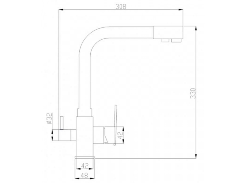 Купить Смеситель Zorg Steel Hammer SH 805 SATIN для кухни под фильтр, сатин