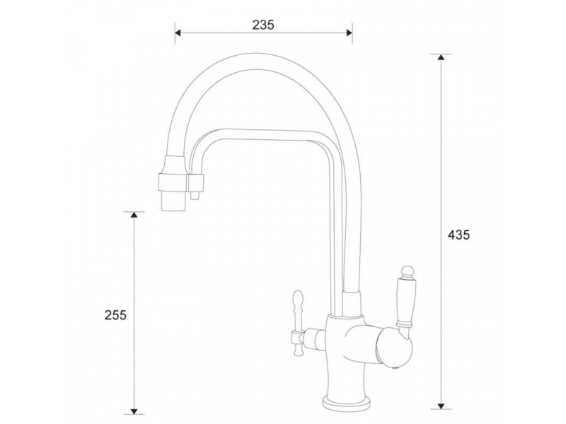 Купить Смеситель Zorg Clean Water ZR 342-8 YF WHITE для кухни под фильтр, белый