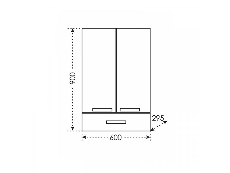 Купить Шкаф СаНта Калипсо 60 х 90 NEW 417003N подвесной, над стиральной машиной