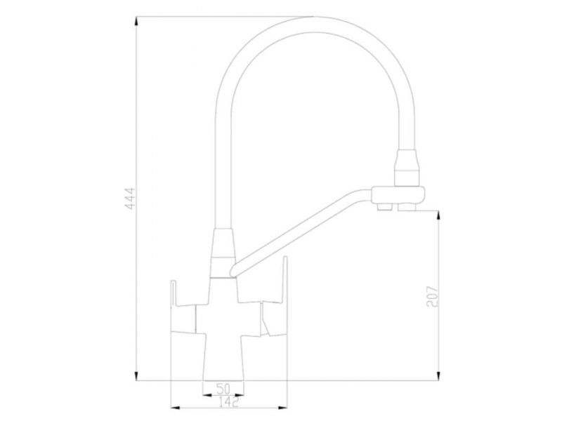 Купить Смеситель Zorg Steel Hammer SH 903-6 BLACK BR для кухни под фильтр, черный/бронза