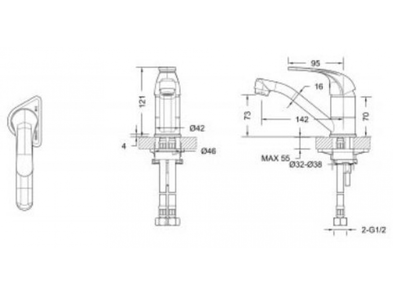 Купить Смеситель Bravat Fit F1233188CP-RUS для раковины