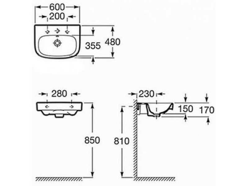 Купить Раковина Roca Debba 32799400Y, 60x48 см (7.3279.9.400.Y)