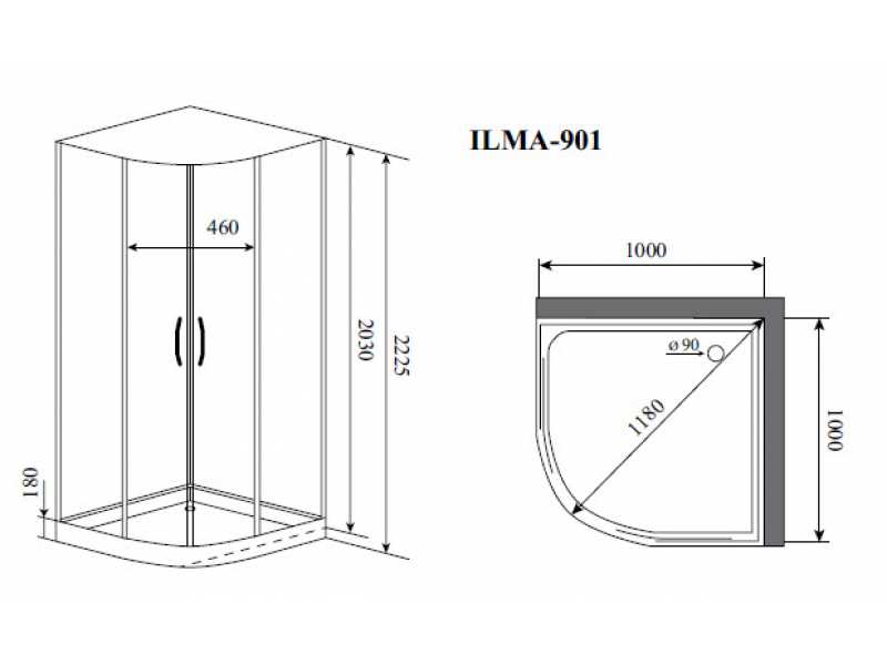 Купить Душевая кабина Timo Ilma-901 100 x 100 см (Premium)