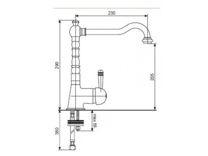 Купить Смеситель для кухни Emmevi Laguna 40516BEJG, бежевый гранит