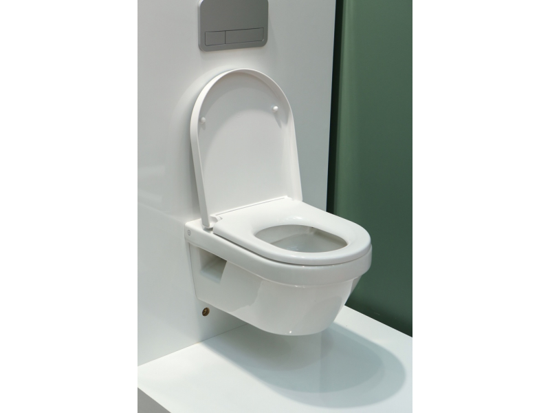 Купить Подвесной унитаз Gustavsberg Hygienic Flush 5G84HR01 безободковый с крышкой-сиденьем Soft-Close