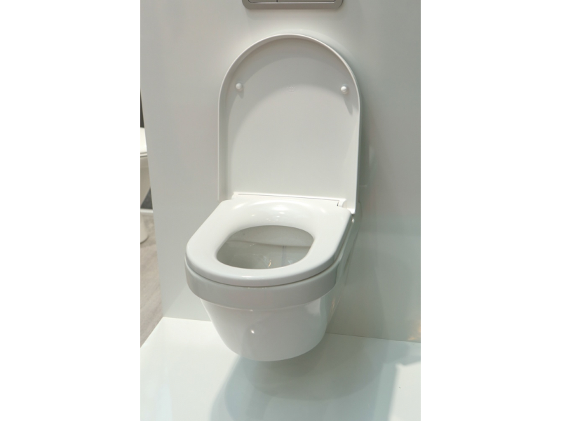 Купить Подвесной унитаз Gustavsberg Hygienic Flush 5G84HR01 безободковый с крышкой-сиденьем Soft-Close