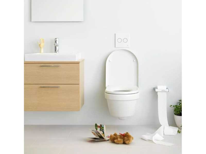 Купить Подвесной унитаз Gustavsberg Hygienic Flush 5G84HR01 безободковый с крышкой-сиденьем Soft-Close