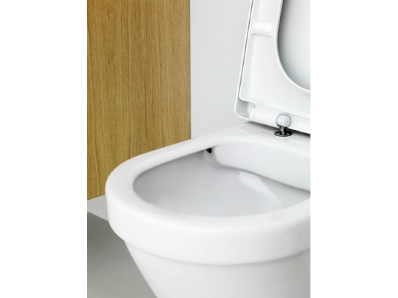 Купить Подвесной унитаз Gustavsberg Hygienic Flush 5G84HR01 безободковый с крышкой-сиденьем Soft-Close