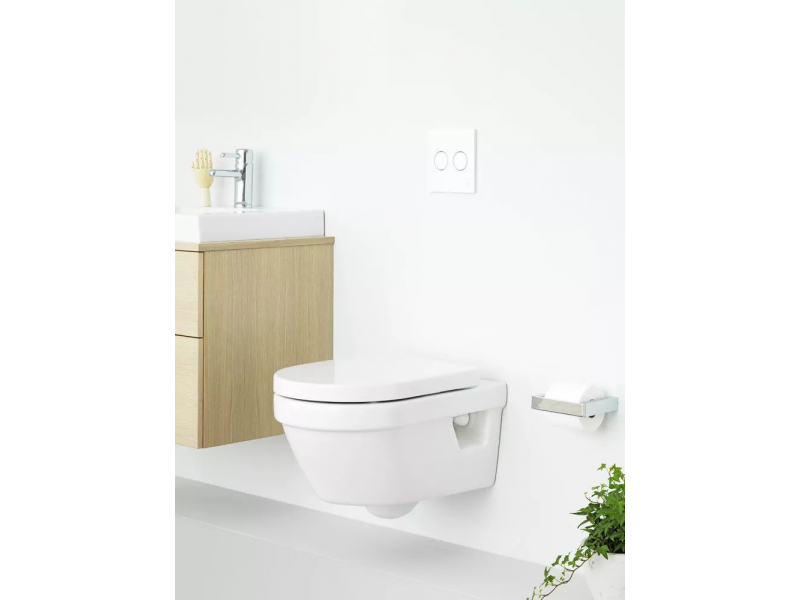 Купить Подвесной унитаз Gustavsberg Hygienic Flush 5G84HR01 безободковый с крышкой-сиденьем Soft-Close