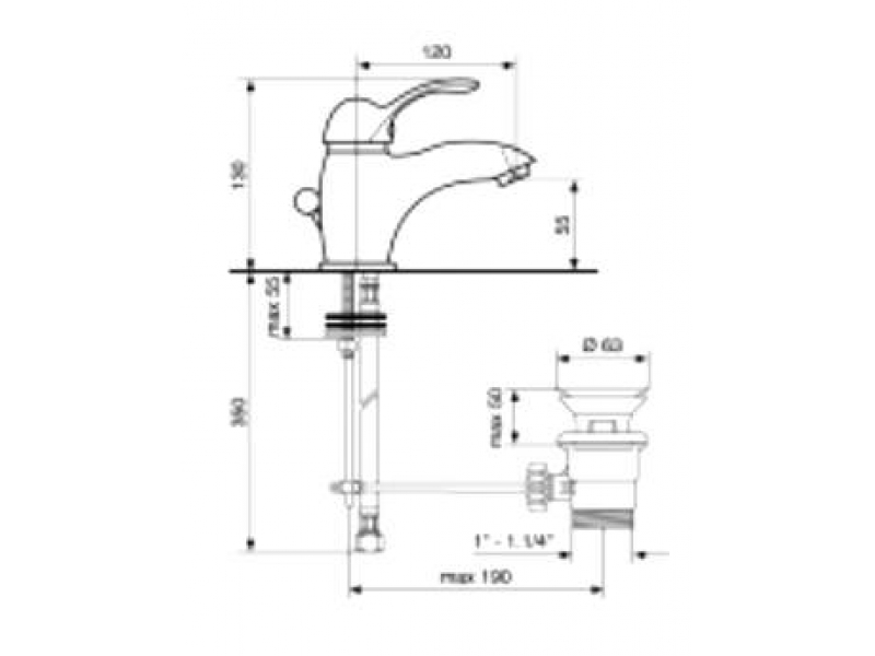 Купить Смеситель для раковины Emmevi Melody 11003CR, хром