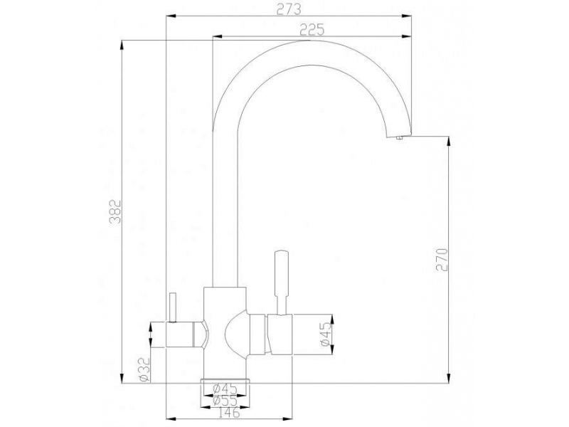 Купить Смеситель Zorg Steel Hammer SH 713 BLACK BR для кухни под фильтр, черный металлик/бронза