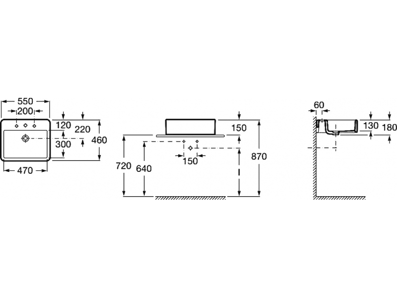 Купить Раковина подвесная Roca N-Meridian 327576000, 55 x 42 см