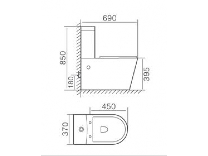 Купить Напольный унитаз Timo Inari ТК-501 Rimless 37 x 69 x 85 см безободковый, сиденье Soft Close, белый