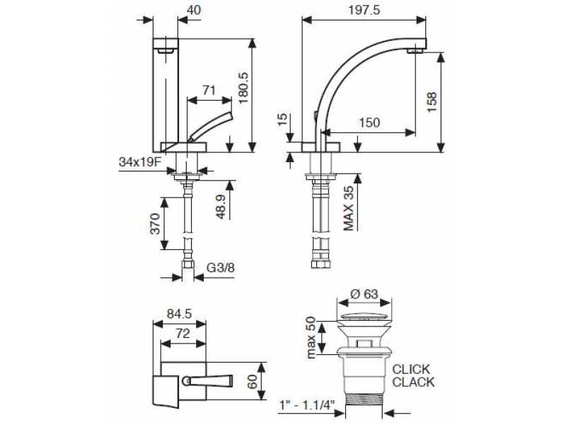 Купить Смеситель для раковины Emmevi Antef 42003CR, хром