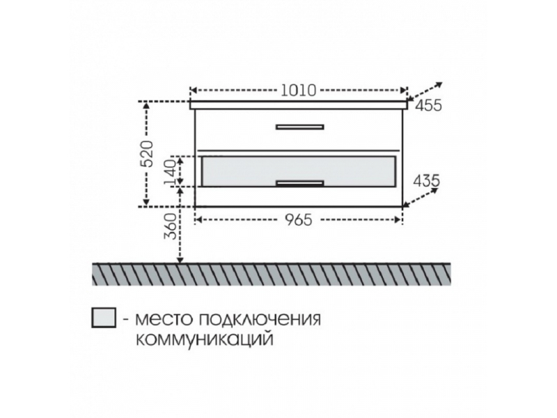 Купить Тумба под раковину СаНта Виктория 100 NEW 700132N, подвесная, цвет белый