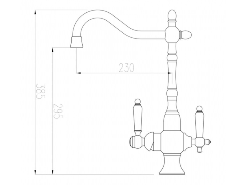 Купить Смеситель Zorg Clean Water ZR 336 YF-50 NICKEL для кухни под фильтр, никель