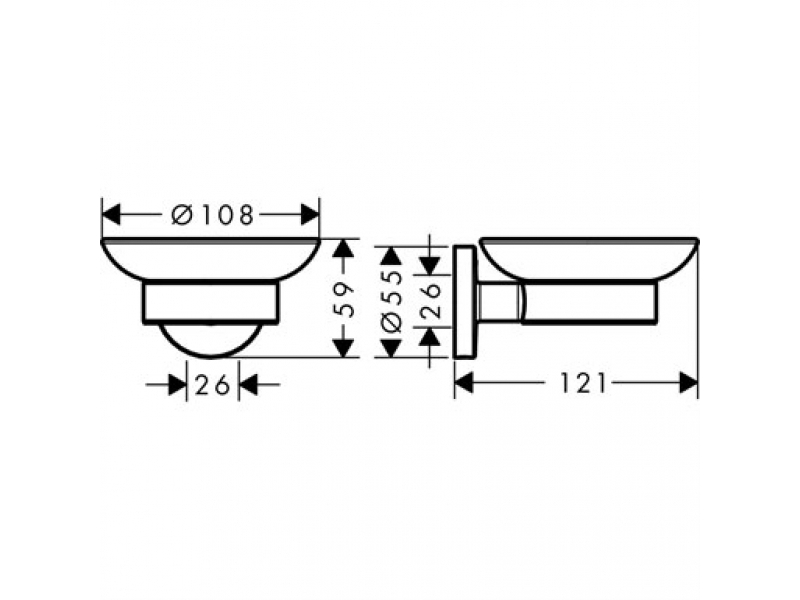 Купить Мыльница Hansgrohe Logis 41715000