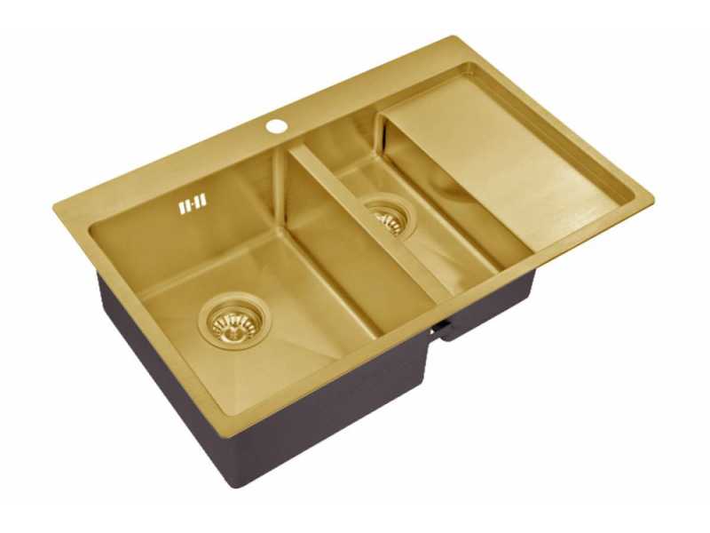 Купить Мойка Zorg Inox, 78 х 51 см, бронза, SZR 5178-2-L BRONZE