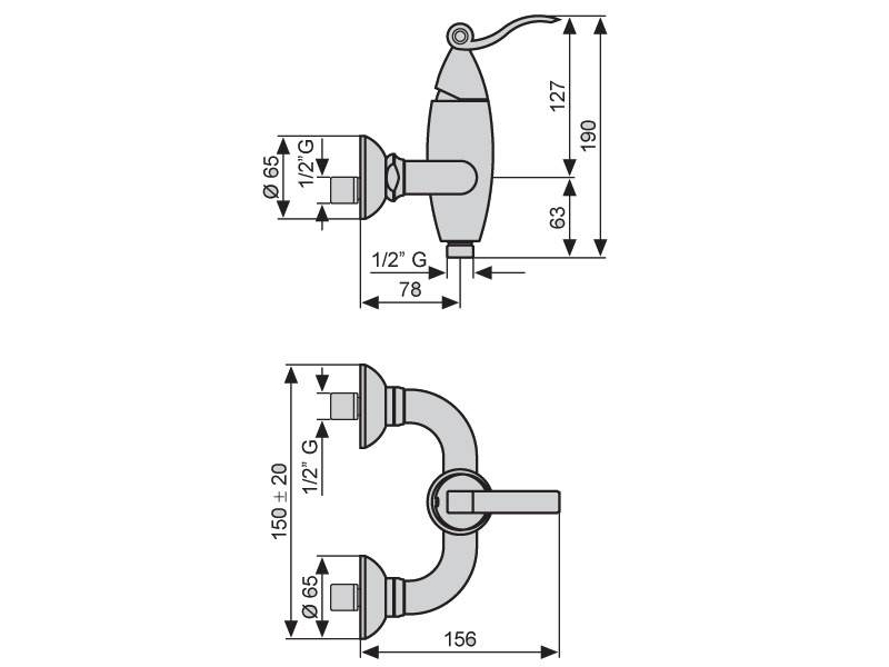 Купить Смеситель для душа Emmevi Abel 39002CR, хром