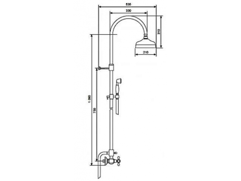 Купить Душевой комплект Emmevi Deco Old 12161181BR, бронза