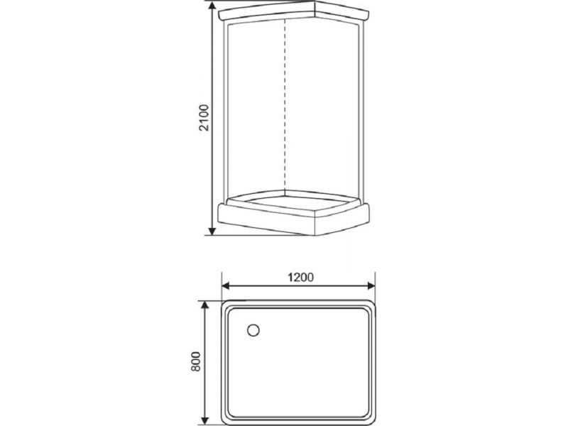 Купить Душевая кабина Arcus Style S-48, 120 x 80 см, двери - матовые фактурные, задние стекла - белые матовые