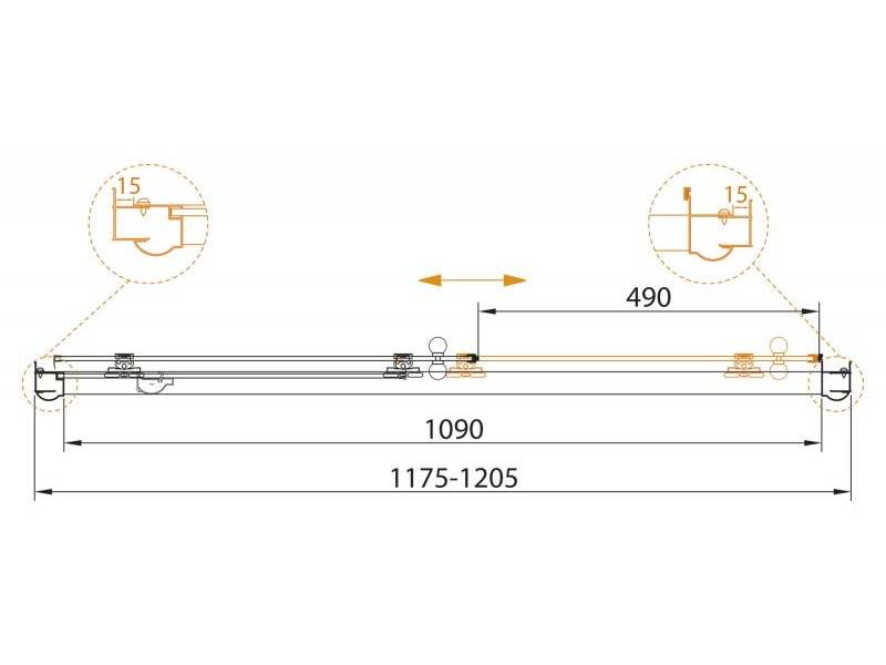 Купить Душевая дверь Cezares GIUBILEO-BF-1-120-CP-G