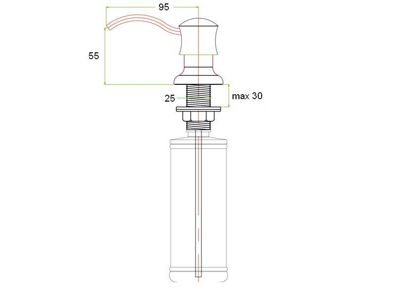 Купить Дозатор жидкого мыла Zorg Inox ZR-21 BR, цвет бронза