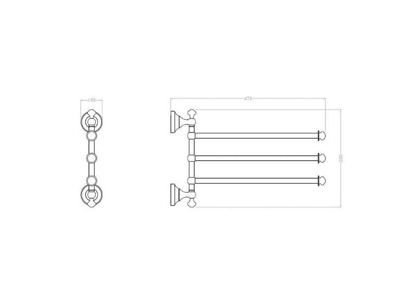 Купить Полотенцедержатель Schein Saine Chrome 7053052, 47.6 см, хром