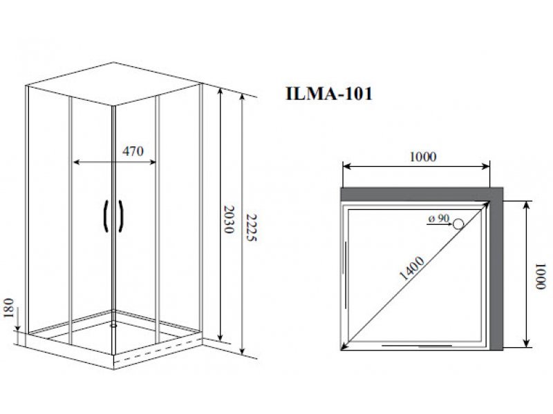 Купить Душевая кабина Timo Ilma-101 100 x 100 см (Premium)