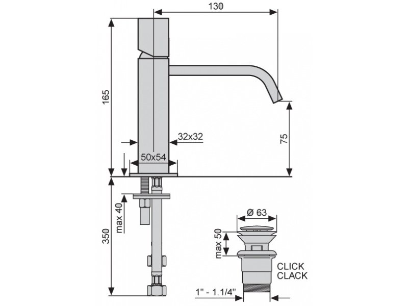 Купить Смеситель для раковины Emmevi Siris 47003CR, хром