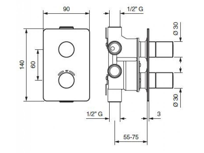 Купить Смеситель для душа Emmevi Ade 45329CR, хром