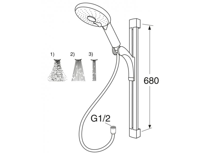 Купить Душевой гарнитур Gustavsberg Coloric GB41103390 46 цвет серебро