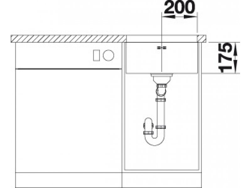 Купить Мойка Blanco Supra 400-U 518201 с корзинчатым вентилем