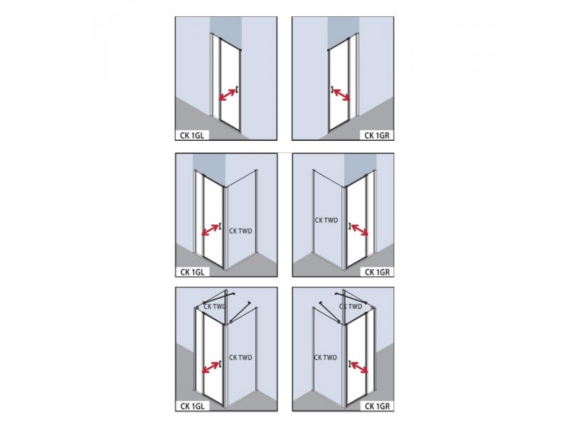 Купить Душевая дверь Kermi Cada XS CK 1GL/R 12020 VPK 120 x 200 см (CK1GL12020VPK/CK1GR12020VPK)