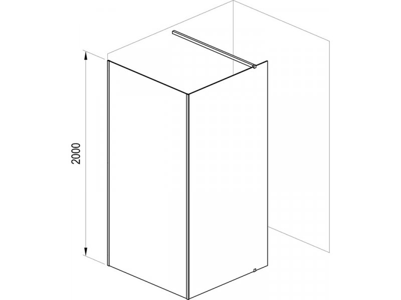 Купить Душевой уголок Ravak Walk-In Corner, 120 x 90 см, профиль черный, витраж транспарент, GW1CG7300Z1