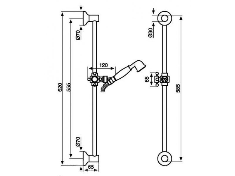 Купить Душевой комплект Emmevi C02541BC, белый/хром