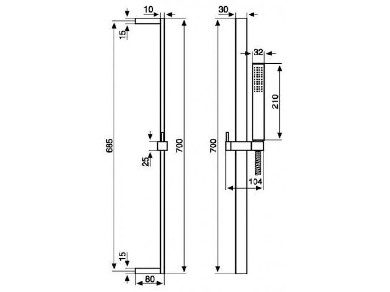 Купить Душевой комплект Emmevi C02651CR, хром