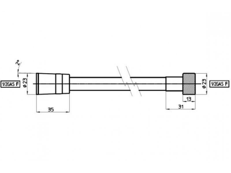 Купить Душевой шланг Bossini Cromolux A00167C.073.1 150м см, черный матовый (073)