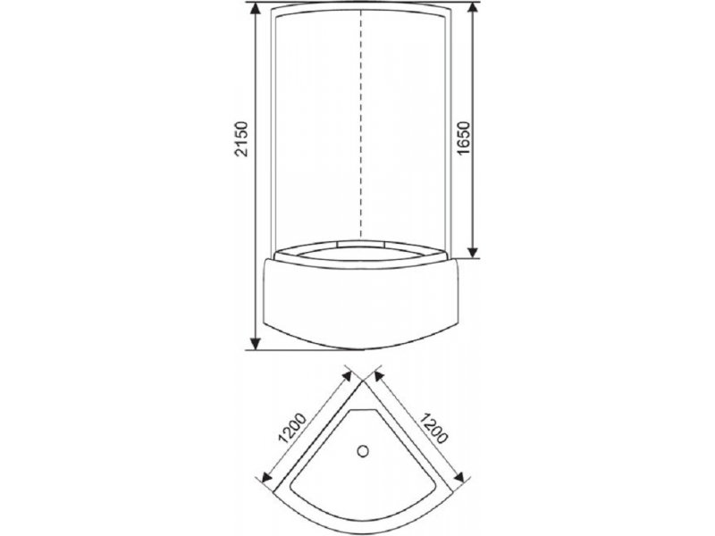 Купить Душевая кабина Arcus AS-114, 120 x 120 см, стекла матовые фактурные