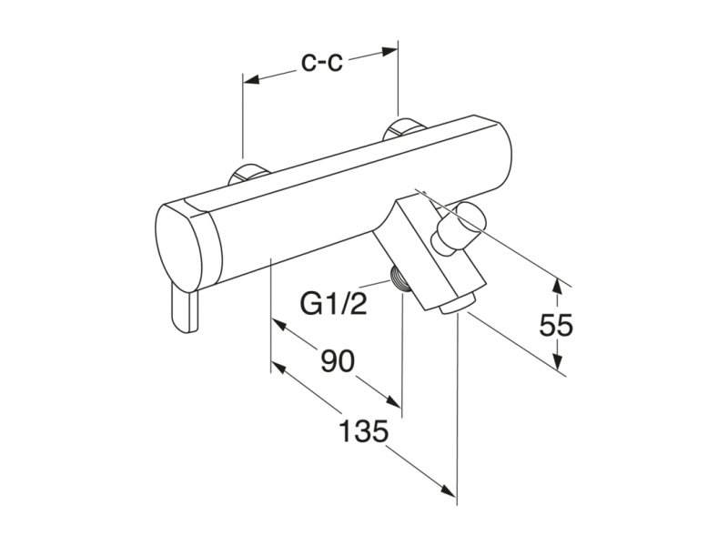 Купить Смеситель Gustavsberg Coloric GB41219023 23 для ванны, цвет черный