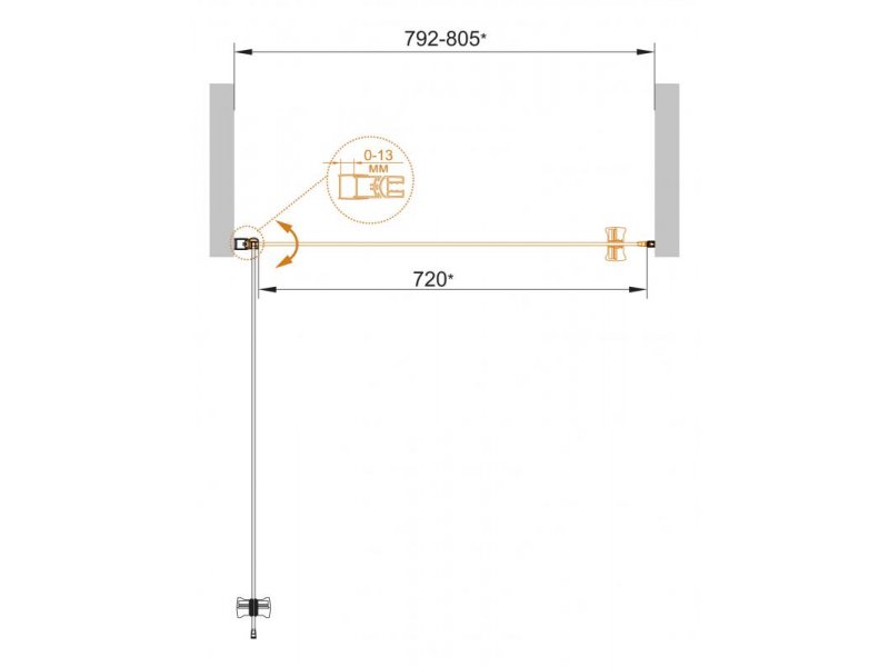 Купить Душевая дверь Cezares ECO-B-1-90-Cr, 90 см