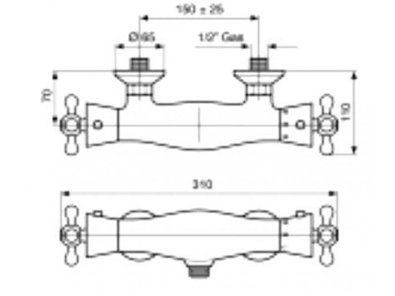 Купить Смеситель для душа Emmevi Deco 12300BR, бронза