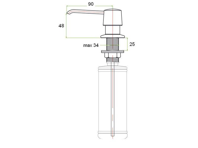 Купить Дозатор жидкого мыла Zorg Inox ZR-20 BR, цвет бронза