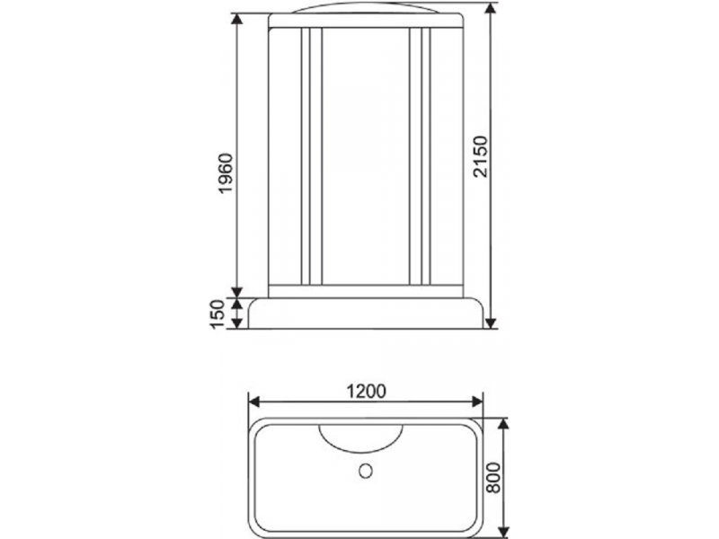 Купить Душевая кабина Arcus AS-119, 120 x 80 см, стекла матовые фактурные